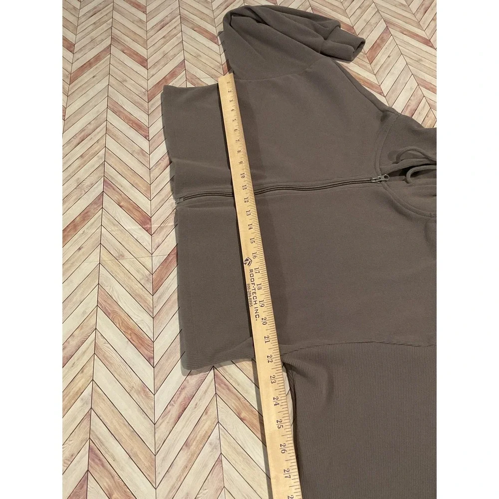 Wild Fable Gray Corduroy Cropped‎ Zip Up Hoodie Size M Womens Crop - Picture 7 of 10